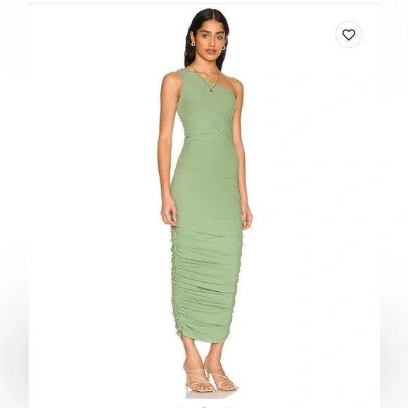 green emerald velvet dress SNDYS Tied Up Knit Dress Green